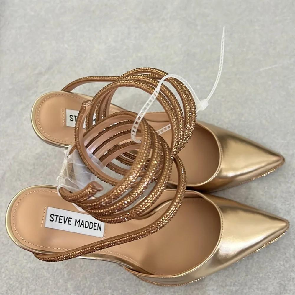 Steve Madden Emerson Metallic Rhinestone Dress Pumps - Picture 7 of 11